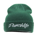 Design personalizado de alta qualidade wholeslae seu próprio bordado logotipo inverno chapéu de lã tricotada para homens